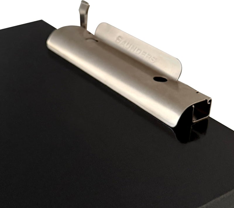 Saunders Metal Clipboard with Storage, Black Single Layer Nursing Clipboard Folio, Letter Size Paper Organizer, Steel Clip with Self Locking Latch, Form Holder for Office, School & Work - Made in USA - Image 5